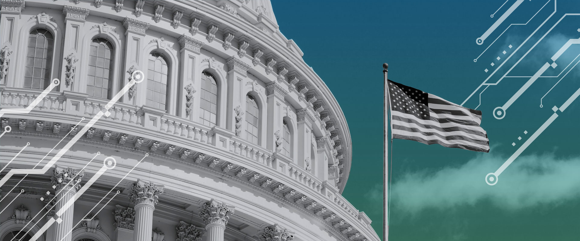 U.S. Capitol building and flag