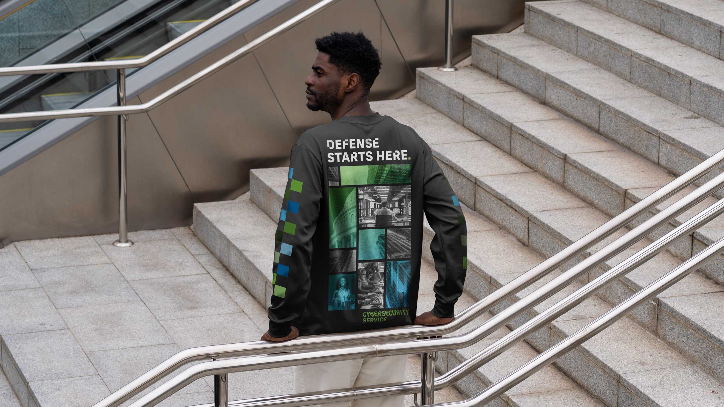 Back of long-sleeve t-shirt design