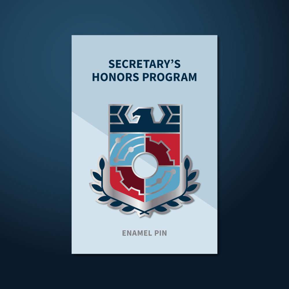 SHP enamel pin design