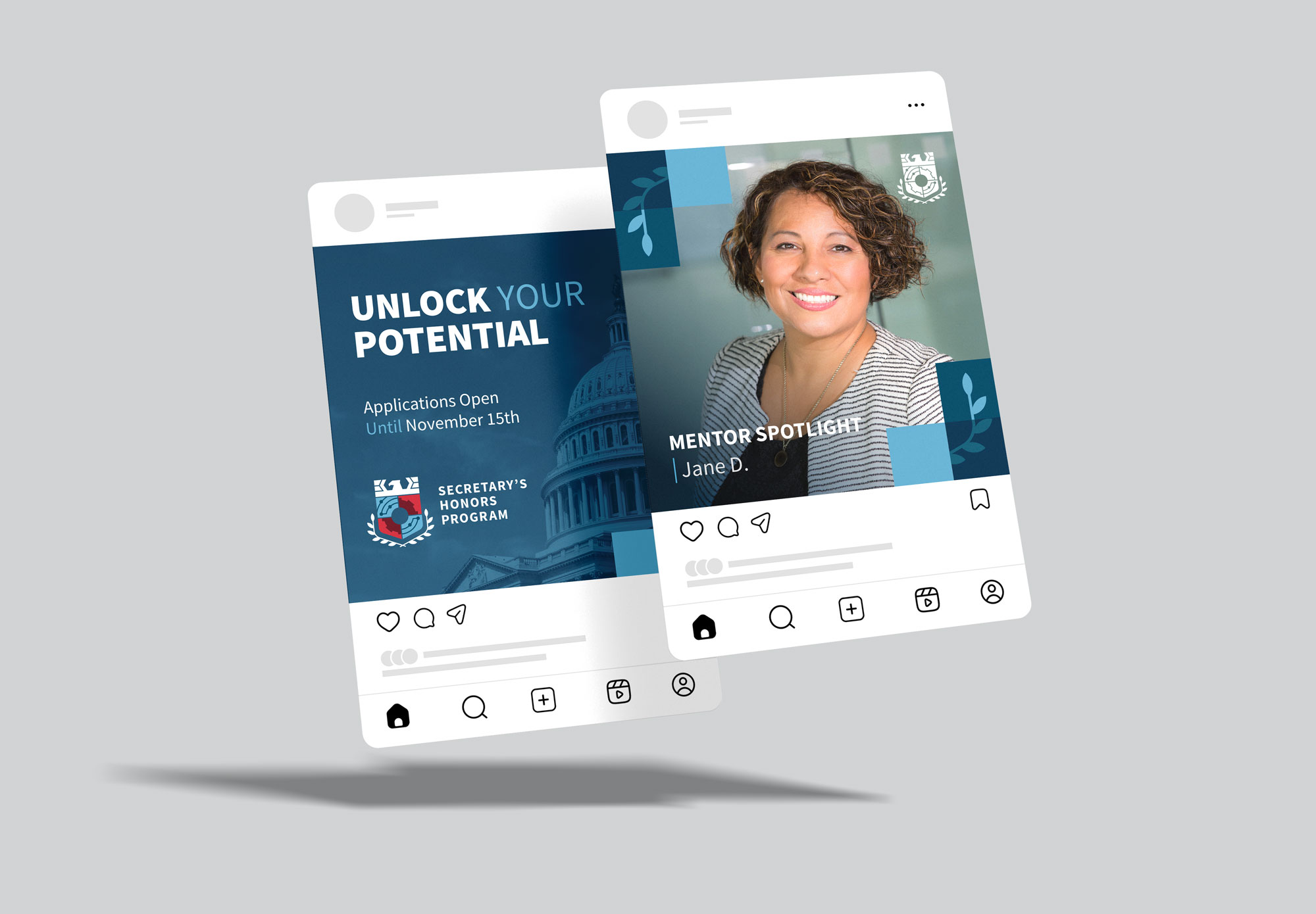 Two SHP social media post designs